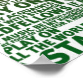 Shakespeare rood groen gradiënt tekst ontwerp poster (Hoek)