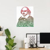 Shakespeare rood groen gradiënt tekst ontwerp poster (Thuiskantoor)