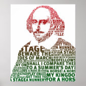 Shakespeare rood groen gradiënt tekst ontwerp poster (Voorkant)