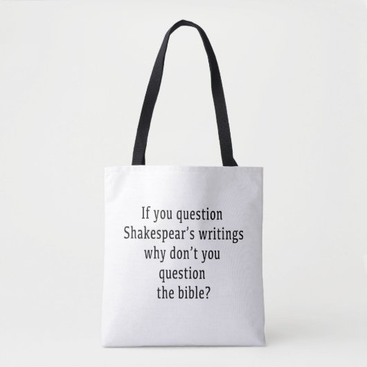 Shakespeare schrijven tote bag (Voorkant)