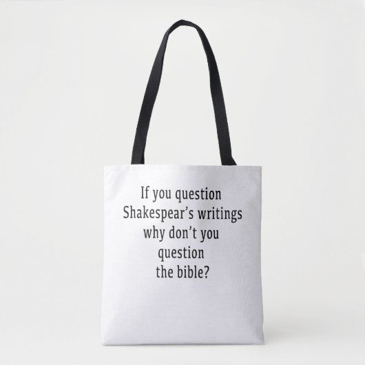Shakespeare schrijven tote bag (Voorkant)
