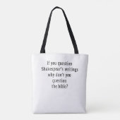 Shakespeare schrijven tote bag (Achterkant)