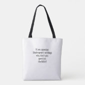 Shakespeare schrijven tote bag (Achterkant)