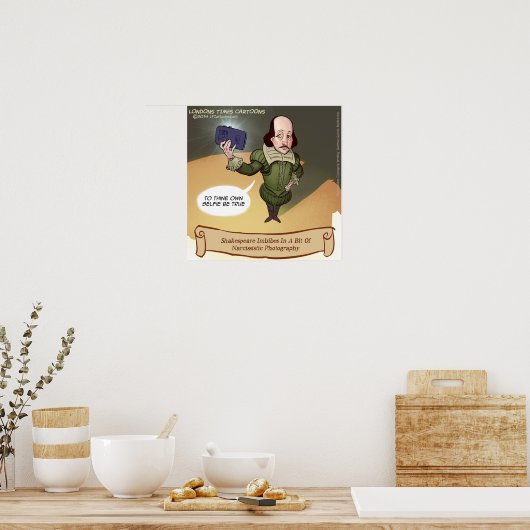 Shakespeare Selfie Funny Poster (Keuken)