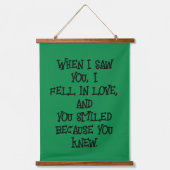 Shakespeare Set van Drie Liefde - Groen | Hangend Wandkleed (Voorkant)