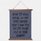 Shakespeare Set van Drie Liefde | Hangend Wandkleed (Voorkant 2)