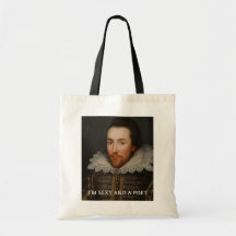 Shakespeare Sexy en Poet Canvas tas