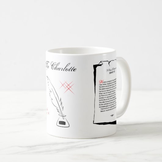 Shakespeare Sonnet 102 Koffiemok (Voorkant rechts)