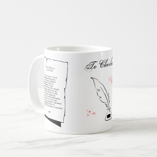 Shakespeare Sonnet 113 Koffiemok (Voorkant links)
