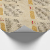 Shakespeare Sonnet 116 (CXVI) op perkament Cadeaupapier (Hoek)