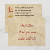 Shakespeare Sonnet 116 (CXVI) op perkament Kaart (Voorkant / Achterkant)