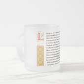 Shakespeare Sonnet 116 (CXVI) op perkament Matglas Koffiemok (Voorkant links)