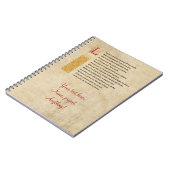 Shakespeare Sonnet 116 (CXVI) op perkament Notitieboek (Linkerzijde)