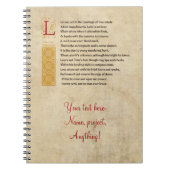 Shakespeare Sonnet 116 (CXVI) op perkament Notitieboek (Voorkant)