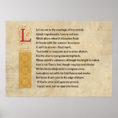 Shakespeare Sonnet 116 (CXVI) op perkament Poster (Voorkant)