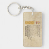 Shakespeare Sonnet 116 (CXVI) op perkament Sleutelhanger (Voorkant)