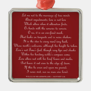Shakespeare Sonnet 116 Square ornament