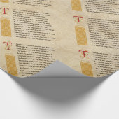 Shakespeare Sonnet 144 (CXLIV) op perkament Cadeaupapier (Hoek)