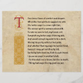 Shakespeare Sonnet 144 (CXLIV) op perkament Flyer (Voorkant)