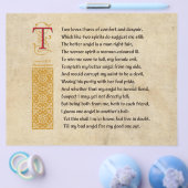 Shakespeare Sonnet 144 (CXLIV) op perkament Flyer (Enkel)