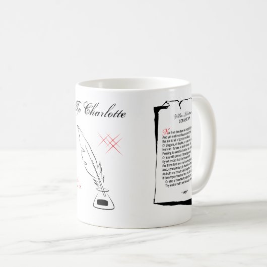 Shakespeare Sonnet 14 Koffiemok (Voorkant rechts)