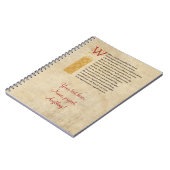 Shakespeare Sonnet 15 (XV) op perkament Notitieboek (Linkerzijde)