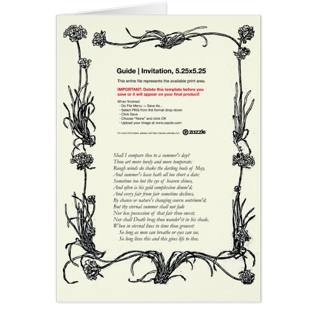 Shakespeare Sonnet # 18 (Voorkant)