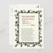 Shakespeare Sonnet # 18 Briefkaart (Voorkant / Achterkant)