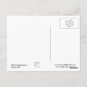 Shakespeare Sonnet # 18 Briefkaart (Achterkant)