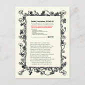 Shakespeare Sonnet # 18 Briefkaart (Voorkant)