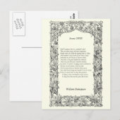 Shakespeare Sonnet # 18 Briefkaart (Voorkant / Achterkant)