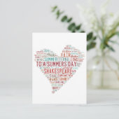 Shakespeare Sonnet 18 Briefkaart (Staand voorkant)