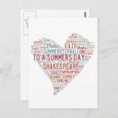 Shakespeare Sonnet 18 Briefkaart (Voorkant / Achterkant)