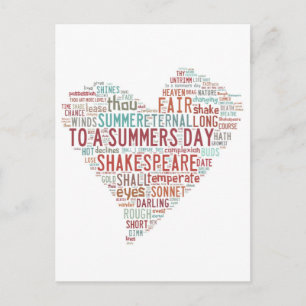 Shakespeare Sonnet 18 Briefkaart