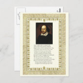 Shakespeare Sonnet # 18 Briefkaart (Voorkant / Achterkant)