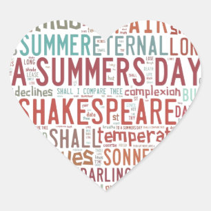 Shakespeare Sonnet 18 Hart Sticker