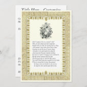 Shakespeare Sonnet # 18 Kaart (Voorkant / Achterkant)