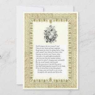 Shakespeare Sonnet # 18 Kaart