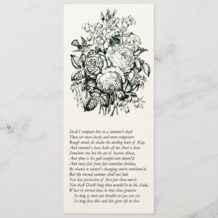 Shakespeare Sonnet # 18 Kaart