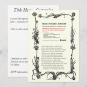 Shakespeare Sonnet # 18 Kaart (Voorkant / Achterkant)