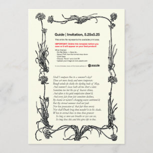 Shakespeare Sonnet # 18 Kaart