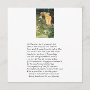 Shakespeare Sonnet # 18 Kaart