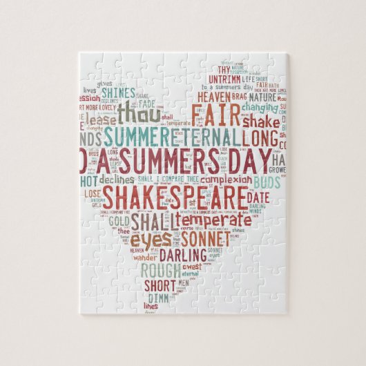 Shakespeare Sonnet 18 Legpuzzel (Verticaal)