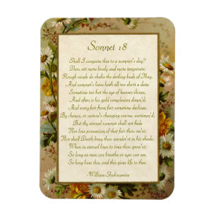 Shakespeare Sonnet 18 Magneet