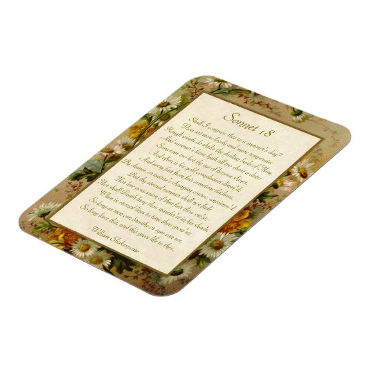 Shakespeare Sonnet 18 Magneet (Linkerzijde)