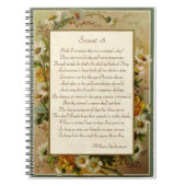 Shakespeare Sonnet 18 Notitieboek (Voorkant)