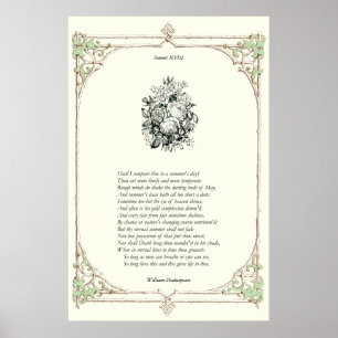 Shakespeare Sonnet # 18 Poster