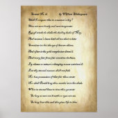 Shakespeare Sonnet 18 Poster (Voorkant)