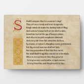 Shakespeare Sonnet 18 (XVIII) op het perkament Fotoplaat (voorkant)