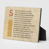 Shakespeare Sonnet 18 (XVIII) op het perkament Fotoplaat (Zijkant)